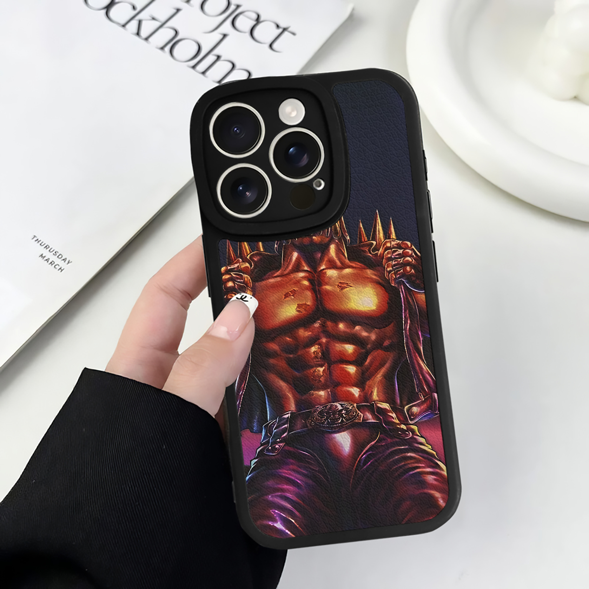 （画像用） 北斗の拳 Fist of the North Star 【iPhone 16シリーズ対応】シリコンスマホケース（レザー調） 材質：シリコン